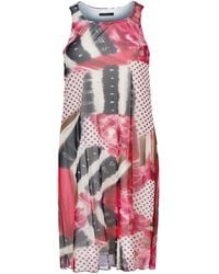 Conquista - Sleeveless Midi Dress – Abstract Print, Sheer Nylon Mesh, Fully Lined - Lyst