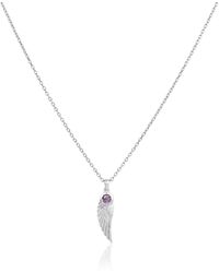 Moon London - Angel Wing Amethyst Gemstone Necklace - Lyst