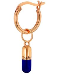 True Rocks - Rose Midnight & 18Kt Rose Plated Mini Pill Charm On Rose Hoop - Lyst
