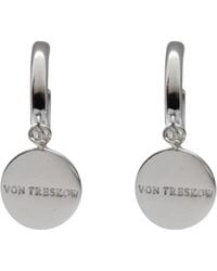 Von Treskow - Huggie Hoop Earrings With Vt Plate - Lyst