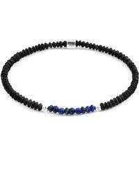 Anchor & Crew Blue Lapis Lazuli Paralana Silver & Stone Bracelet