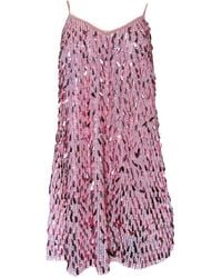 Any Old Iron - Metallic Tears Beaded Short Dress - Lyst