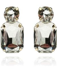 Michael Nash Jewelry - Neutrals Adelle Clear Crystal Octagon And Round Stone Drop Earrings - Lyst