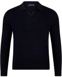 Paul James Knitwear - Lightweight Cotton Lyndon Buttonless Polo Shirt - Lyst