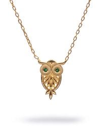 Ebru Jewelry - Mystic Owl Emerald Eyes Necklace - Lyst