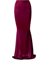 Nur Karaata - Mermaid Burgundy Skirt - Lyst