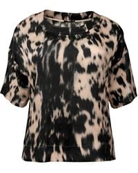 Oh!Zuza - Neutrals Echo Oversized Viscose Satin T-Shirt – Print - Lyst