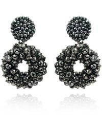 Michael Nash Jewelry - Christine Hematite Glass Faceted Bead Clip On Drop Earrings - Lyst