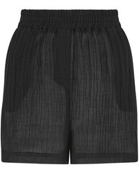The Summer Edit - Mila Crinkle Linen Shorts - Lyst