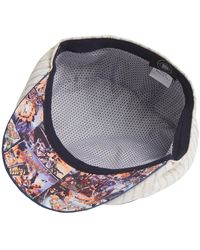 Dasmarca Hats - Neutrals Lloyd Stripe Peaked Summer Italian Linen Bakerboy Newsboy Cap - Lyst