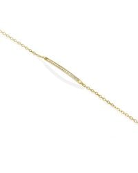 Essentials Jewels Pave Bar Bracelet Gold - Metallic