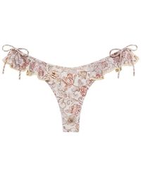 Montce - Venecia Floral Uno Ruffle Bows Bikini Bottom - Lyst