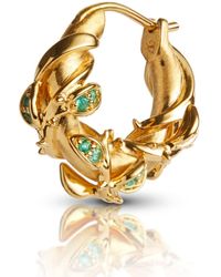 Kasun - Enchanted Emerald Forest Hoop Earring - Lyst