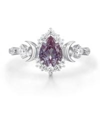 Azura Jewelry New York - Galactic Pear Cut Alexandrite Ring Vermeil - Lyst