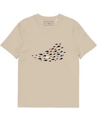 Anchor and Crew - Neutrals Desert Dust Fish Where's William Going? Organic Cotton T-Shirt - Lyst