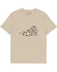 Anchor and Crew - Neutrals Desert Dust Fish Where's William Going? Organic Cotton T-Shirt - Lyst