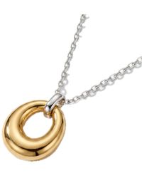 Elk & Bloom - Twotone 14K Karma Drop Pendant Necklace - Lyst