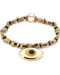 Ebru Jewelry - Yellow Evil Eye Bracelet - Lyst
