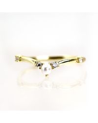 VicStoneNYC Fine Jewelry - Pearl Diamond Curve Ring - Lyst