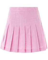 Lita Couture - Linen Blend Tennis Skirt - Lyst
