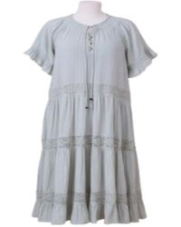 Saachi - Cotton Long Sage Kaftan Dress - Lyst