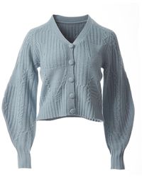 Fully Fashioning - Freyja Cable Wool Knit Cardigan - Lyst