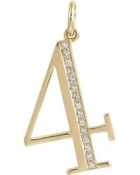 Artisan - Diamond Number "4" Pendant - Lyst