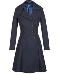 Seren London - Double Breasted Flared Coat - Lyst