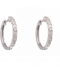LÁTELITA London - Classic Baguette Hoop Earrings - Lyst