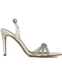 Ginissima - Daisy Crystals Leather Sandals - Lyst