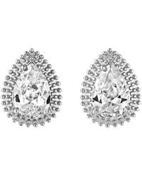 Esterah - Cubic Zirconia Teardrop Stud Earrings - Lyst