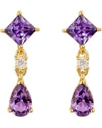 Juvetti - Ori Earrings Set With Sapphire & Diamond - Lyst