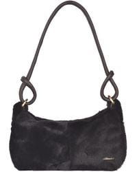 Owen Barry - Sheepskin Shoulder Bag Ebony Devoran - Lyst