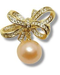 Ninemoo - Belle Bow Pearl Brooch - Lyst