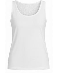 Conquista - Sleeveless Top – Micromodal Jersey Front & Polyamide Lace Back - Lyst