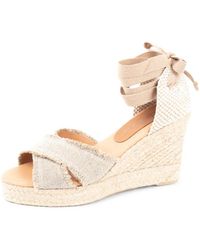 Patricia Green - Neutrals Freya Criss-cross Ankle Wrap Espadrille Natural - Lyst