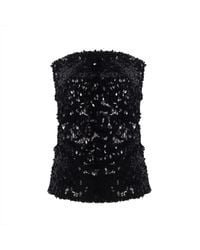 N'Onat - Sequin Party Strapless Top - Lyst