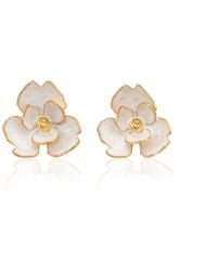 Milou Jewelry - Rose Flower Earrings - Lyst