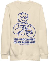 Anchor and Crew - Neutrals Bone Gustatory Coffee Alchemist Cotton Blend Embroidered Sweatshirt - Lyst