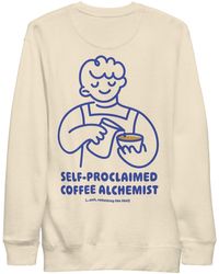 Anchor and Crew - Neutrals Bone Gustatory Coffee Alchemist Cotton Blend Embroidered Sweatshirt - Lyst