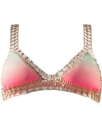 Luxsea Swimwear - Reversible Ombre Print/ Crochet Bikini Top - Lyst