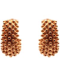 VicStoneNYC Fine Jewelry - Unique Ball Textured Vermeil Hoop Earrings - Lyst