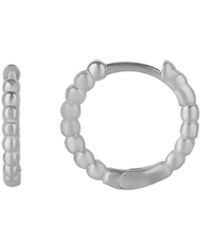 Spero London - Bead Hoop Sterling Earring - Lyst