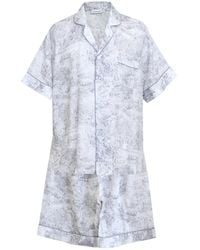 Luna Luz - Rebecca Toile Cotton Short-Sleeve Pajama Set - Lyst