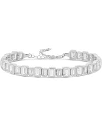 SHYMI - Mix Size Emerald Bezel-Set Tennis Bracelet - Lyst