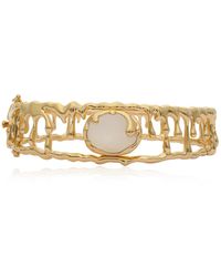 Preeti Sandhu - Neutrals Selena Moonstone Cuff Bracelet - Lyst