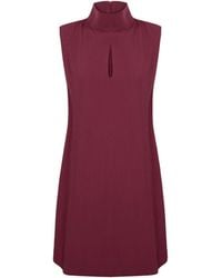 Thisisu Collection - Nara Cut-Out High-Neck Mini Dress – Burgundy - Lyst