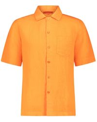 Maison Tangerine - Tangerine Linen Short Sleeve Shirt For - Lyst