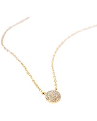 Diamonbliss - Round Shape Pave Dainty Necklace - Lyst