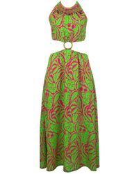 Lalipop Design - Halter Neck Midi Dress With Cut-Out Details - Lyst
